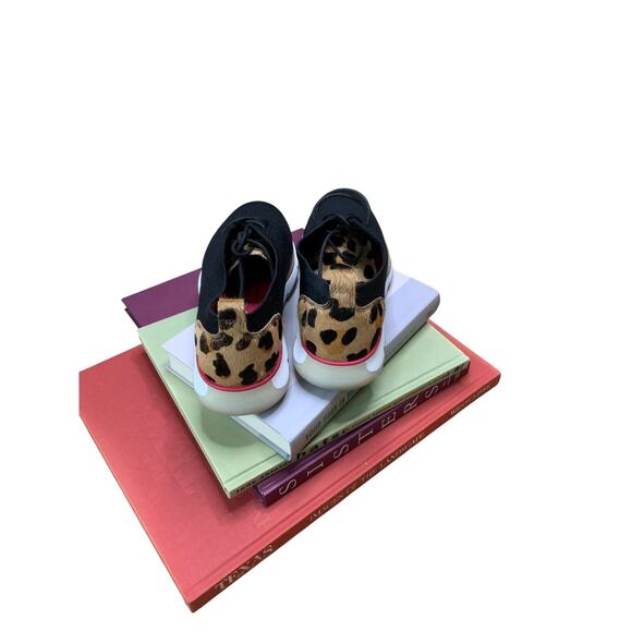 COLE HAAN WOMEN'S ZEROGRAND OXFORD BLACK STITCHLITE JAGUAR HAIRCALF Size 8 - Picture 3 of 9